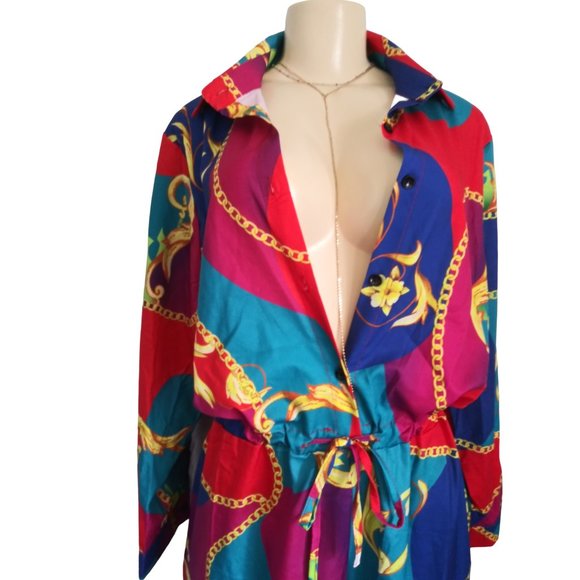 Colorful Wide-Leg Pants Jumpsuit***NEVER WORN*** - Picture 3 of 12